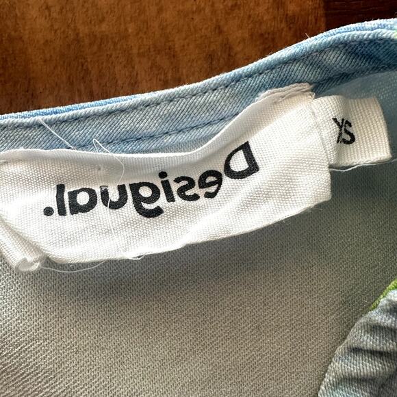 Desigual Fitted Woman Uneven Japanese Print Stretch Dress/Skort XS - Picture 11 of 11